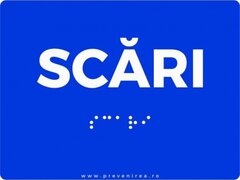 Placuta braille scari pentru nevazatori